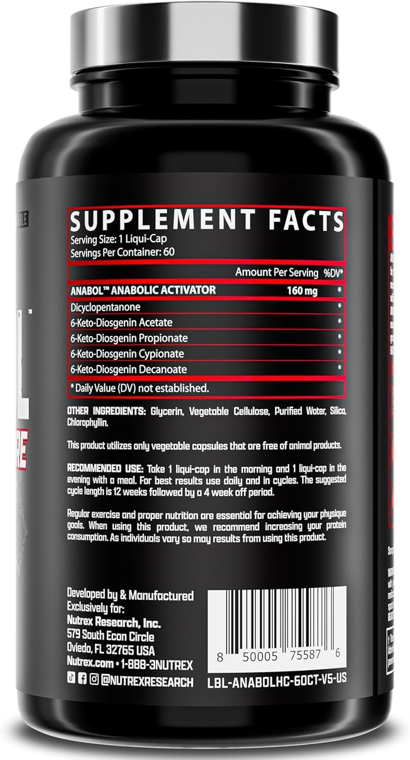 Nutrex Research Anabol Hardcore Anabolic Activator - 60 Capsules - image 3