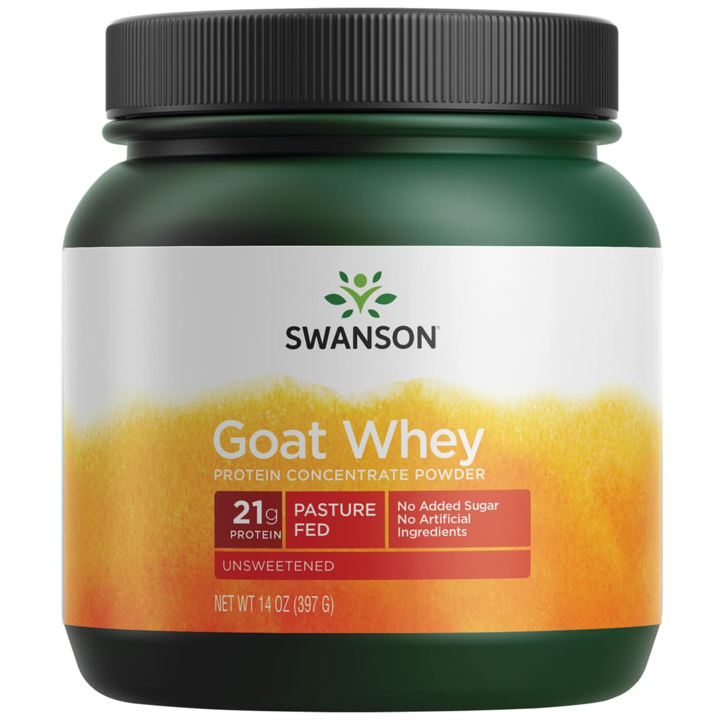 Swanson Goat Whey Protein Concentrate Powder - 14 oz