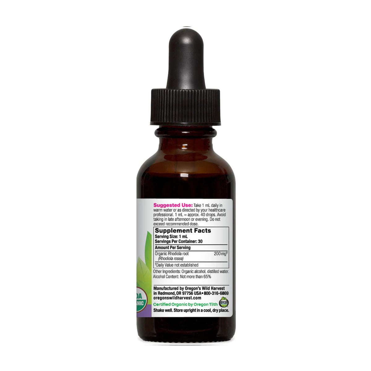 Oregon's Wild Harvest Rhodiola Extract Organic - 1 Fl Oz - image 2