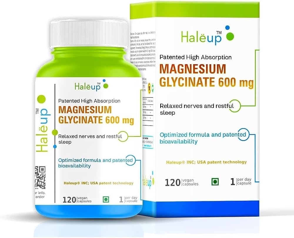 Generic Magnesium Glycinate Supplement 600mg - 120 Vegetarian Capsules