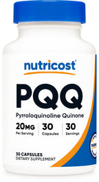 Nutricost PQQ (Pyrroloquinoline Quinone) Capsules 20mg - Veggie