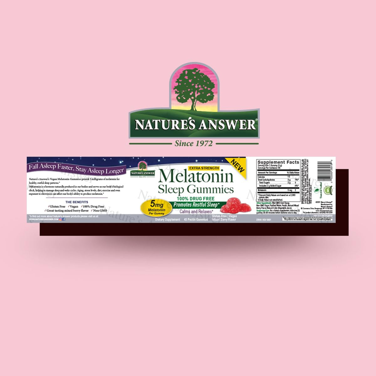 Nature's Answer Melatonin Sleep Gummies 5mg - 45 Gummies - image 2