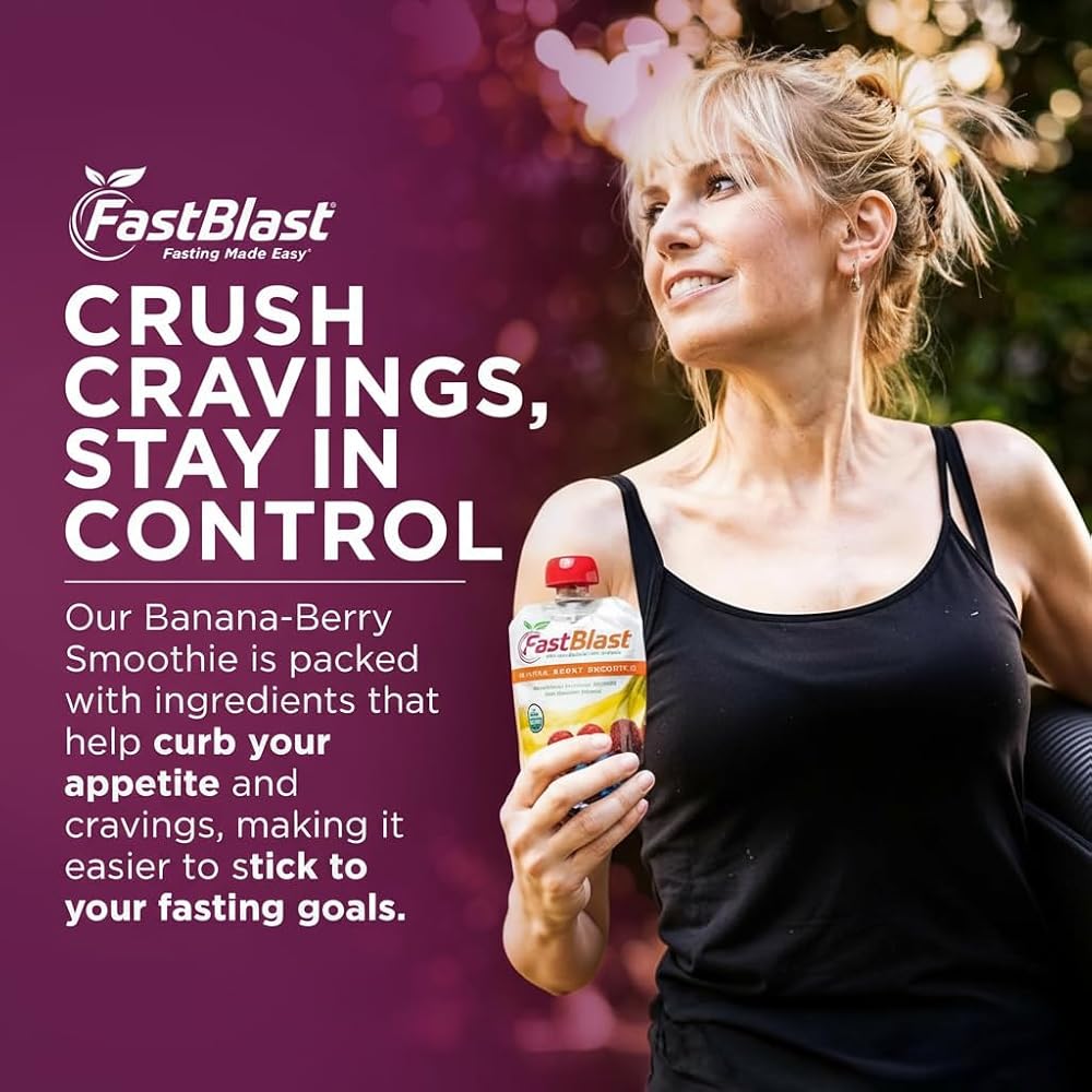 FastBlast Smoothie Pouches Banana Berry-Intermittent Fasting Drink