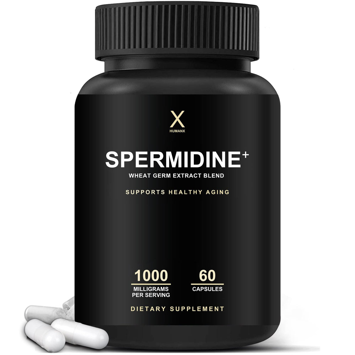 HUMANX Spermidine+ Wheat Germ Extract with Zinc - 60 Capsules