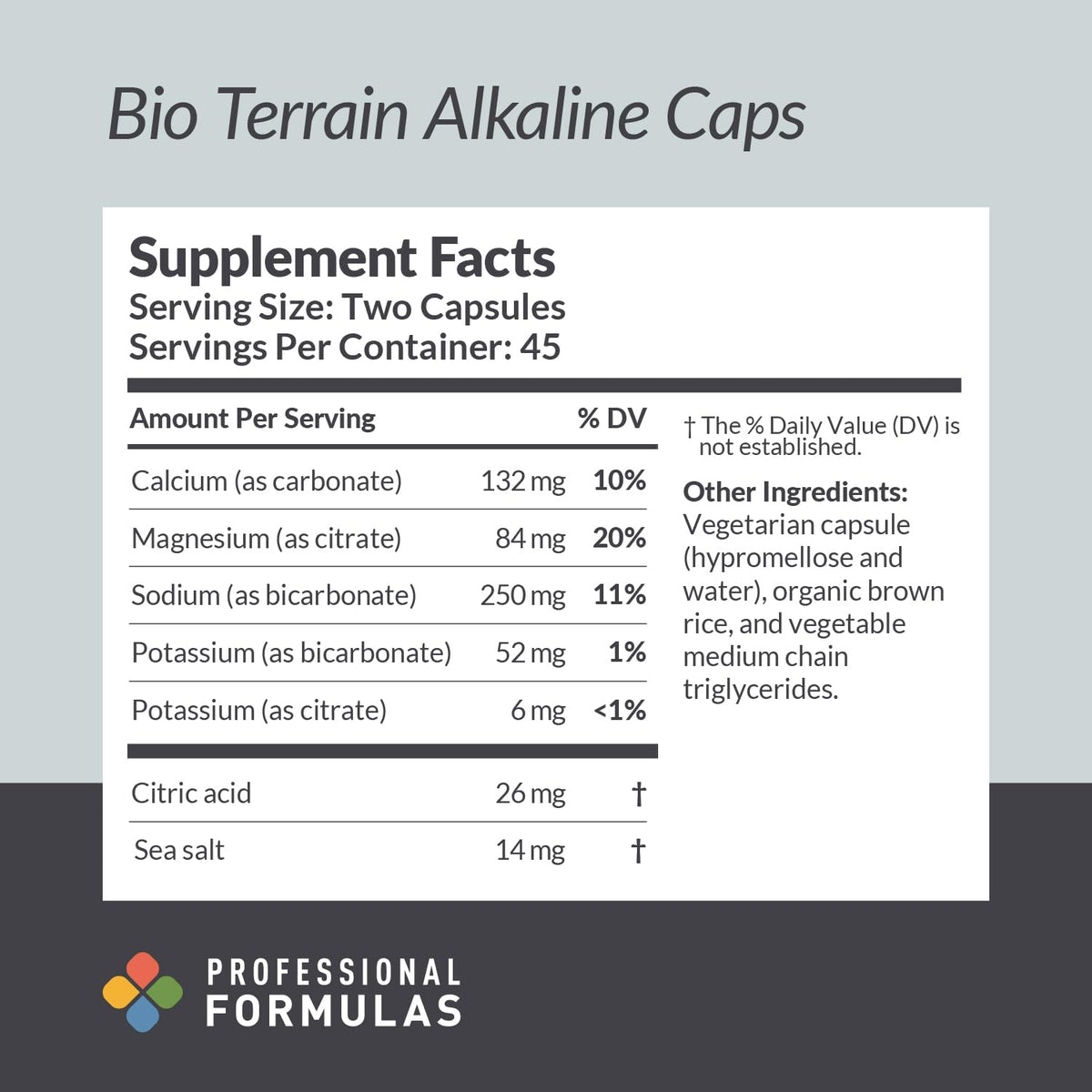 Professional Formulas Bio Terrain Alkaline Caps pH Balance - 90 Capsules - image 2