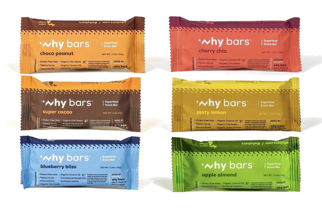 Why Bars, Superfood Protein Bars, 2.04 Ounce Bars - Protein Bar