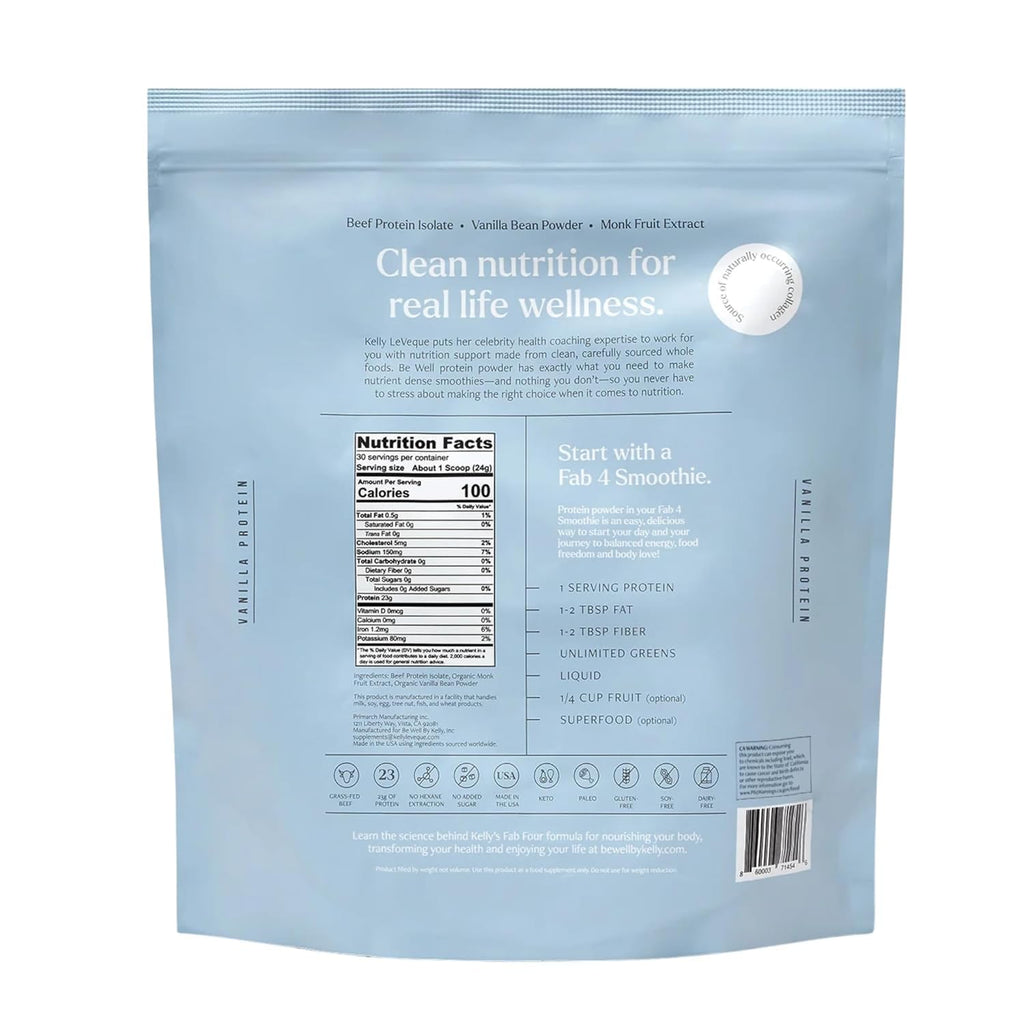 Be Well by Kelly Grass-Fed Beef Protein Powder - Swedish Grass-Fed