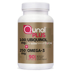 Qunol Plus Ubiquinol CoQ10 100mg with Omega-3 - 90 Softgels