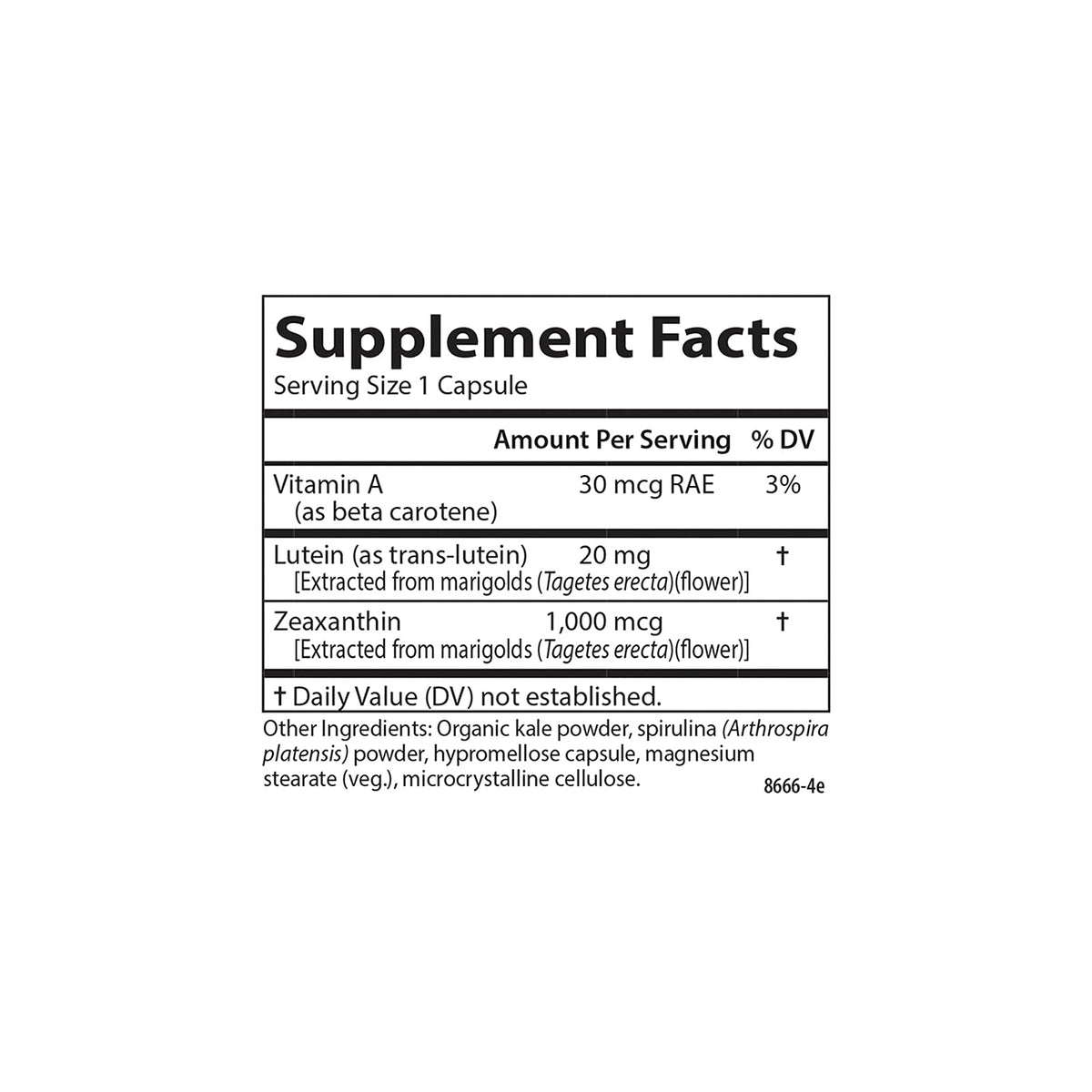 Carlson Lutein & Greens 20 mg Vision Support - 60 Vegetarian Capsules - image 4