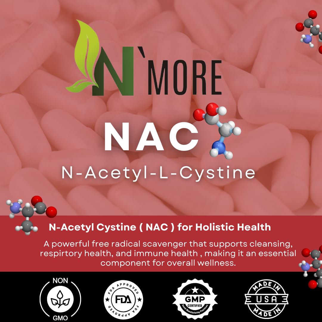 N'More Pure NAC 600mg - 60 Vegetarian Capsules - image 9