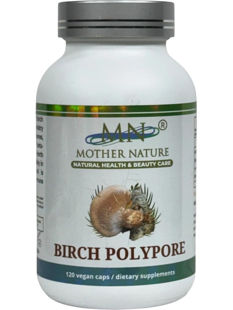 MN Mother Nature Birch Polypore Mushroom 1000mg - 120 Vegan Capsules - image 5