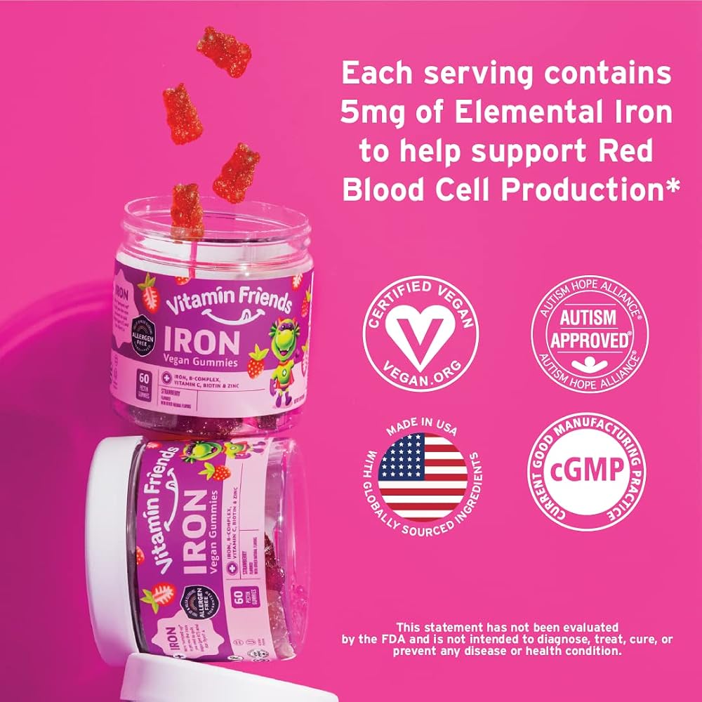 Vitamin Friends Vegan Multivitamin & Iron for Kids - 60 Gummies - image 4
