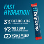 DripDrop Hydration Packets - Single Serve Electrolytes Powder Drink