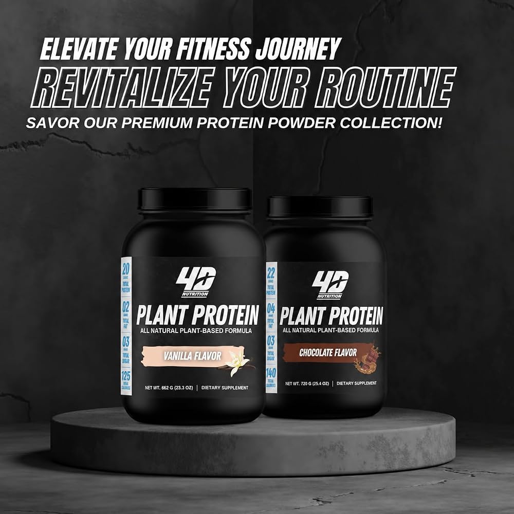 4D NUTRITION Vegan Plant Protein Powder Vanilla Milkshake - 28 Servings - image 9
