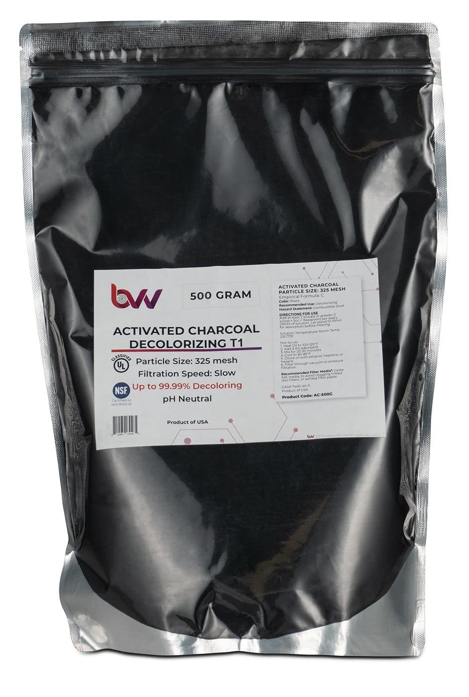 BEST VALUE VACS BVV Activated Hardwood Carbon Decolorizing T1 Powder - 2.5 kg - image 4