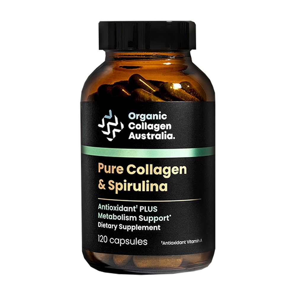 Organic Collagen Australia Pure Collagen & Spirulina - 120 Capsules