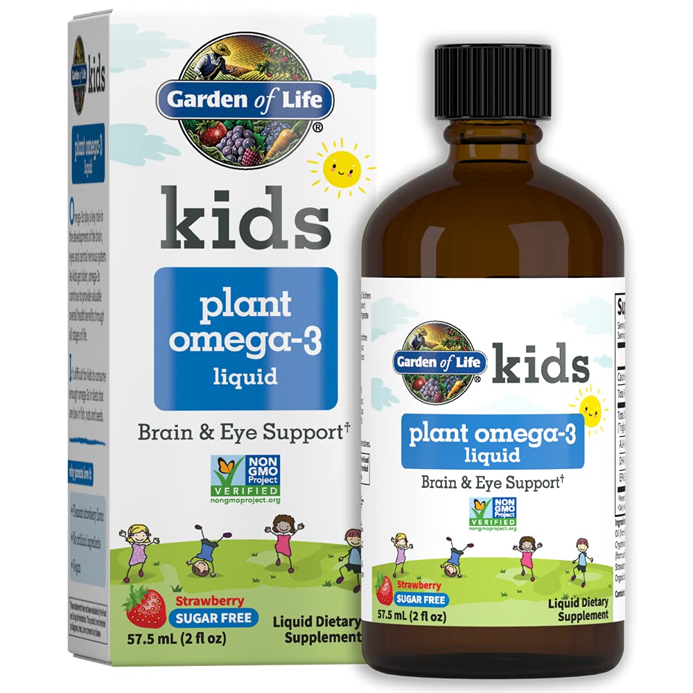 Garden of Life Kids Plant Omega-3 Liquid Strawberry - 2 Fl Oz