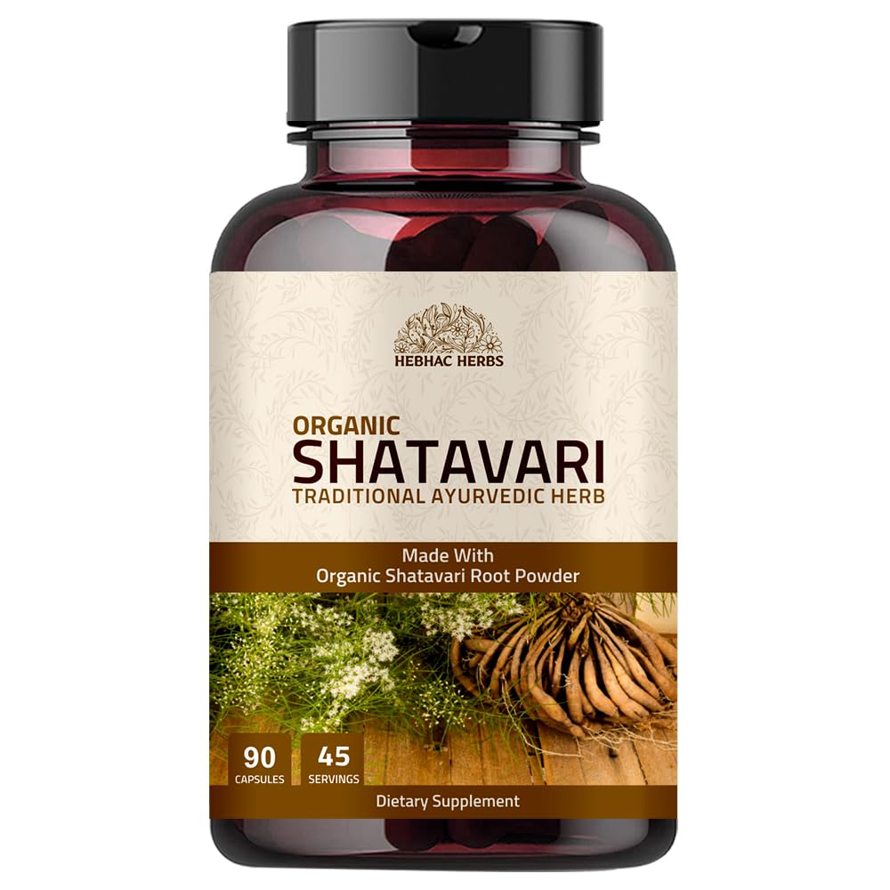 Hebhac Herbs Shatavari Root Extract 1000mg - 90 Vegetarian Capsules