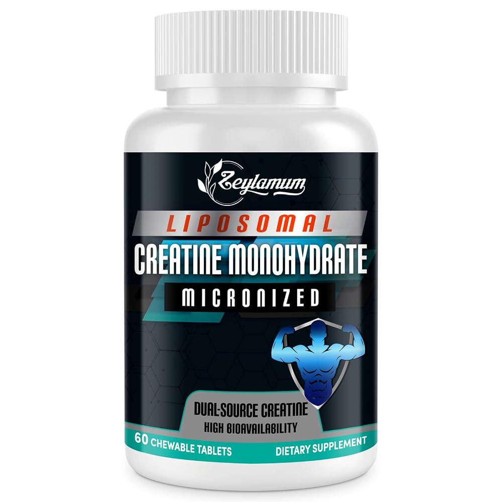 Zeylamum Liposomal Creatine Monohydrate Chewable Tablets - 60 Count