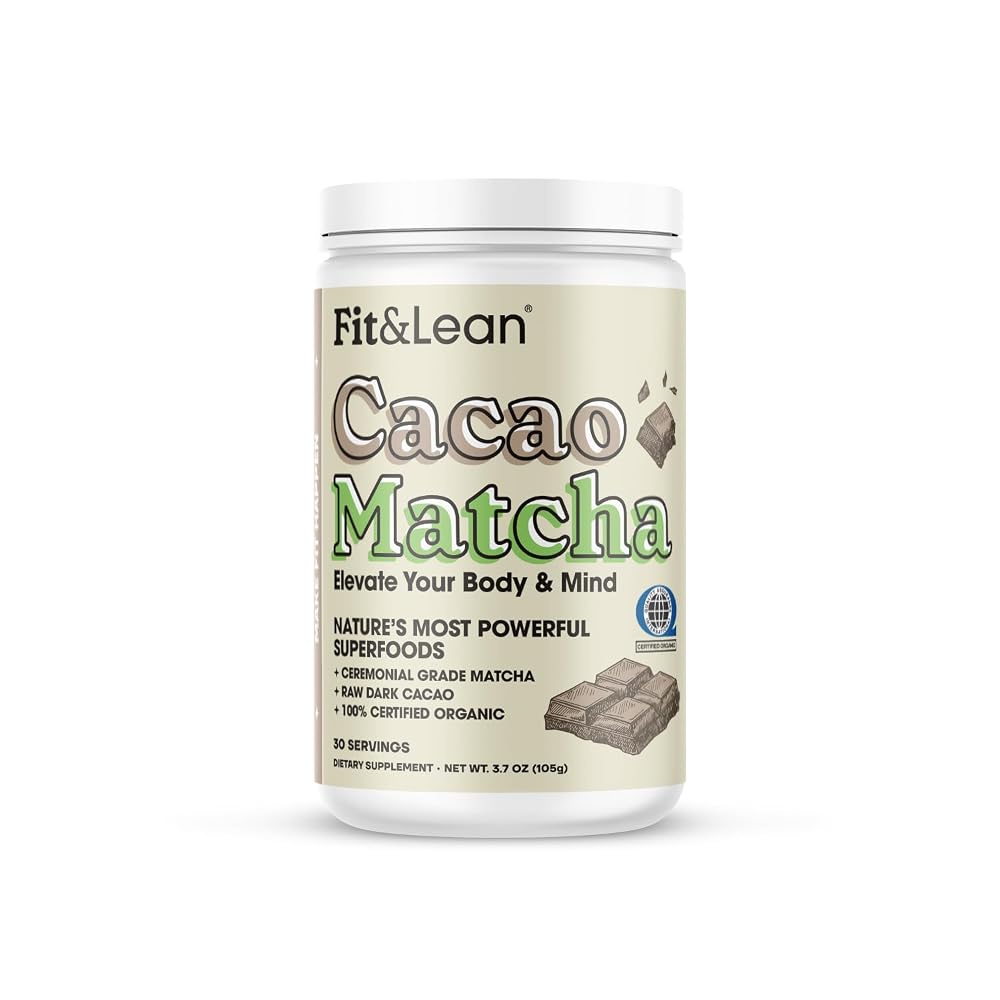 Fit & Lean Cacao Matcha Green Tea Powder - 30 Servings