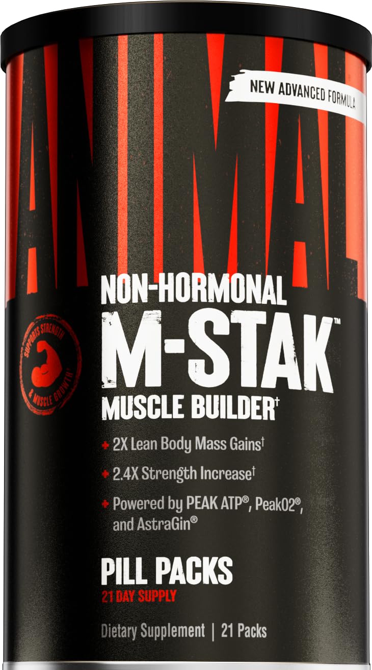 Animal M-Stak Anabolic Mass Gainer Bodybuilding Supplement - 21 Packs