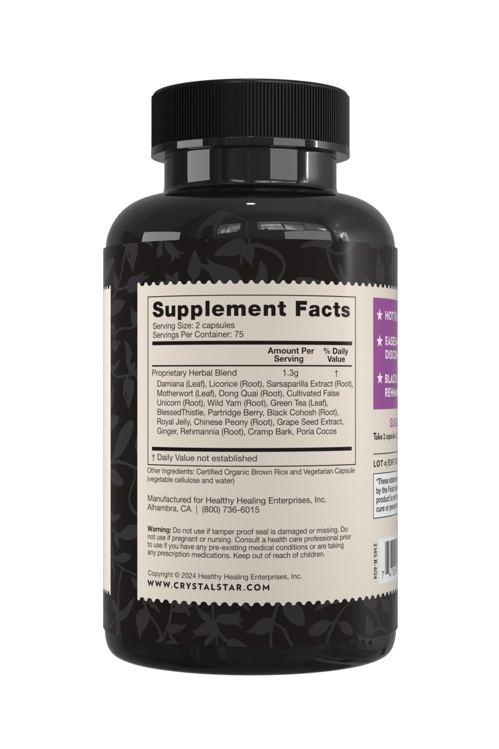 Crystal Star Estro G Balance Herbal Menopause Support - 150 Capsules - image 3