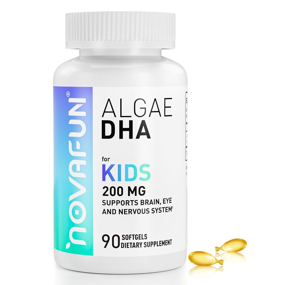 Novafun Kids Omega-3 DHA Supplement Algal Sourced - 90 Softgels