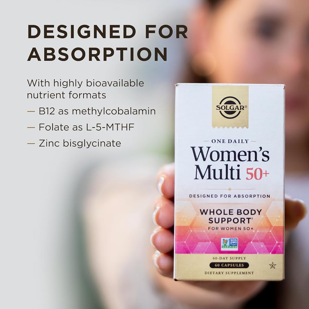 Solgar One Daily Women's Multi 50+ Multivitamin - 60 Vegetarian Capsules - image 4