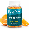 The Feel Great Vitamin Company Omega 3 6 9 + DHA Gummies - 60 Gummies