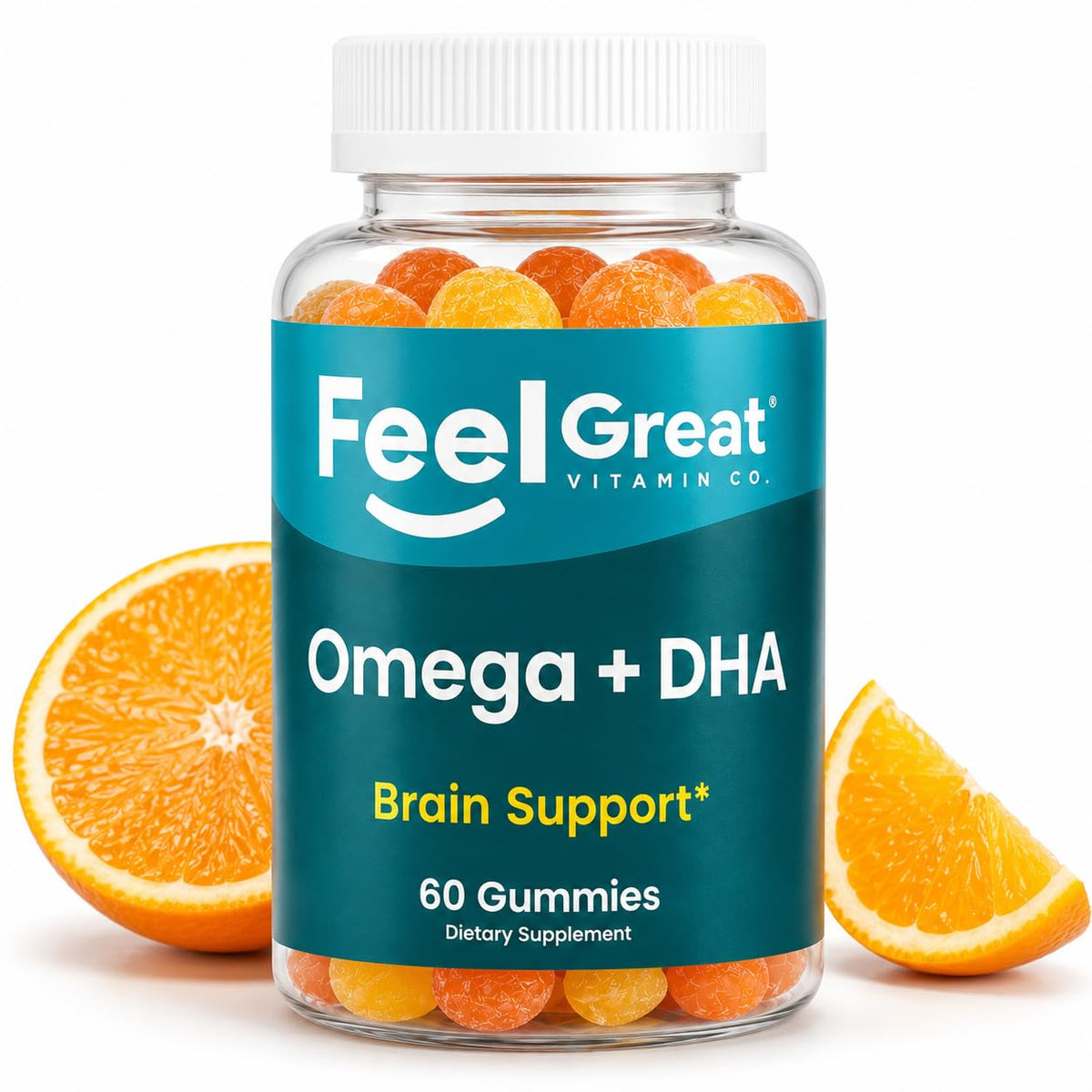 The Feel Great Vitamin Company Omega 3 6 9 + DHA Gummies - 60 Gummies