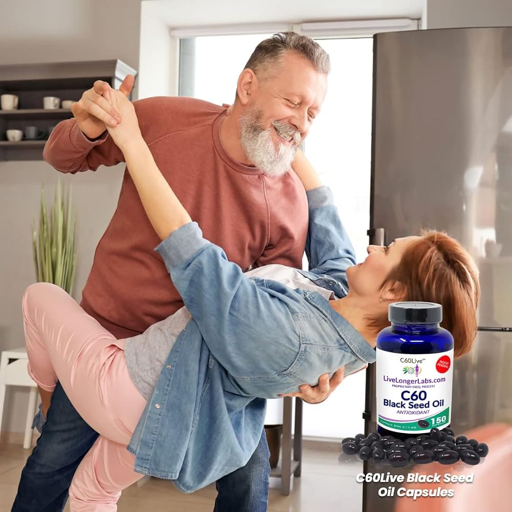 C60live Carbon 60 with Black Seed Oil Antioxidant - 150 Capsules - image 5