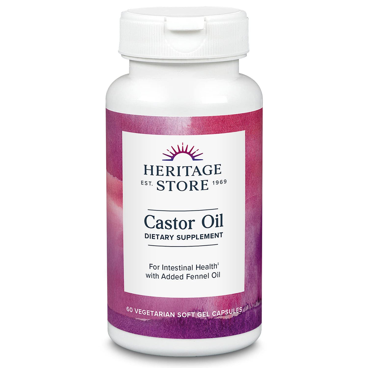 HERITAGE STORE Castor Oil Supplement 725 mg - 60 Softgels