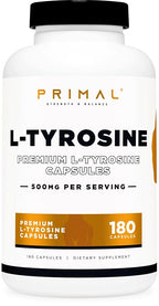 Primal L-Tyrosine 500mg - 180 Capsules