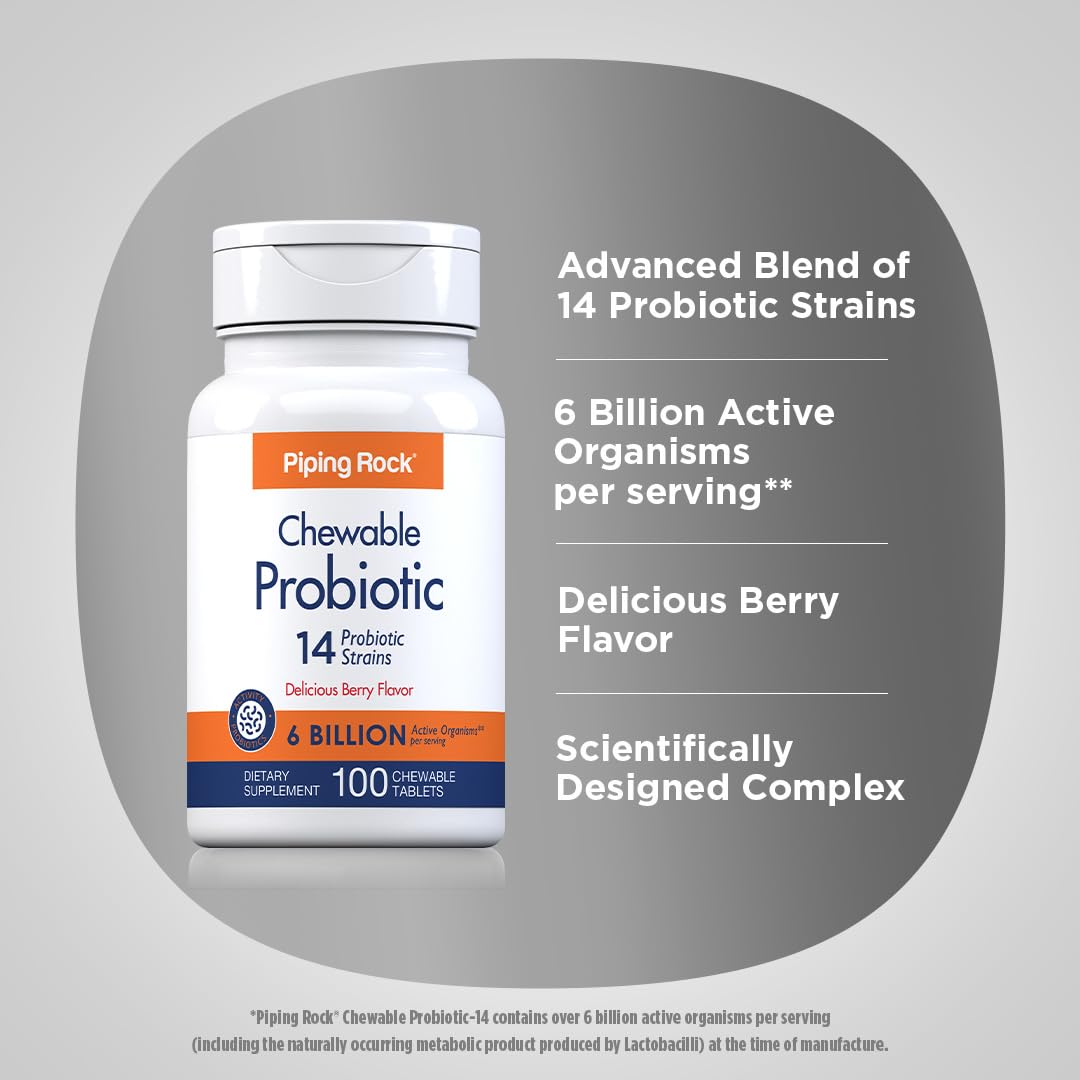 Piping Rock Probiotic for Women and Men - 100 Tablets - image 4