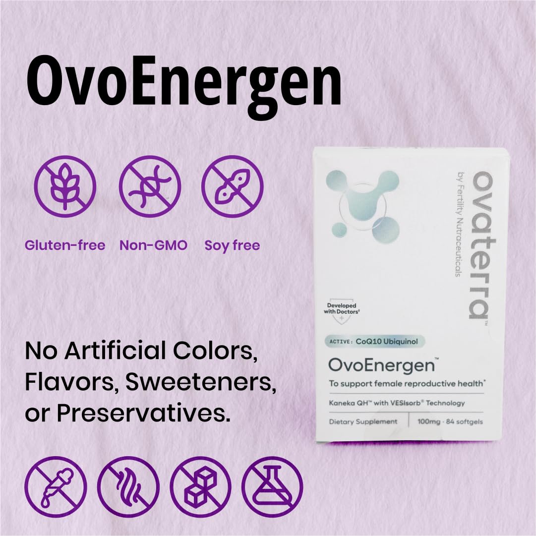 Ovaterra OvoEnergen CoQ10 100mg for Egg Health - 84 Softgels - image 3