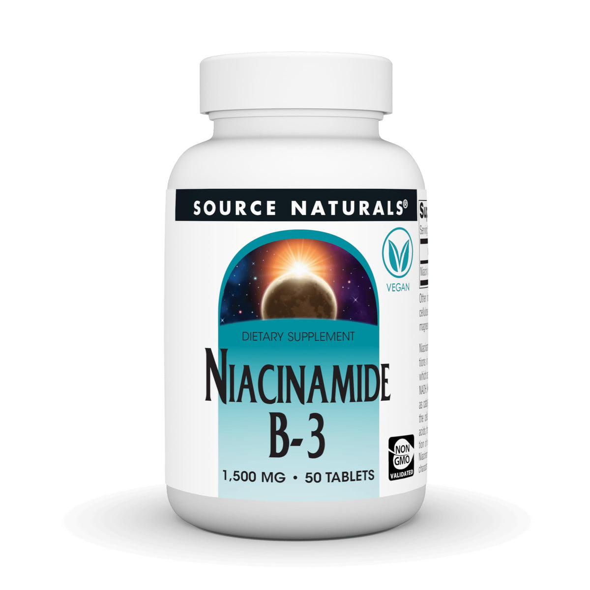 Source Naturals Niacinamide B-3 Vitamin 1500 mg - 50 Tablets