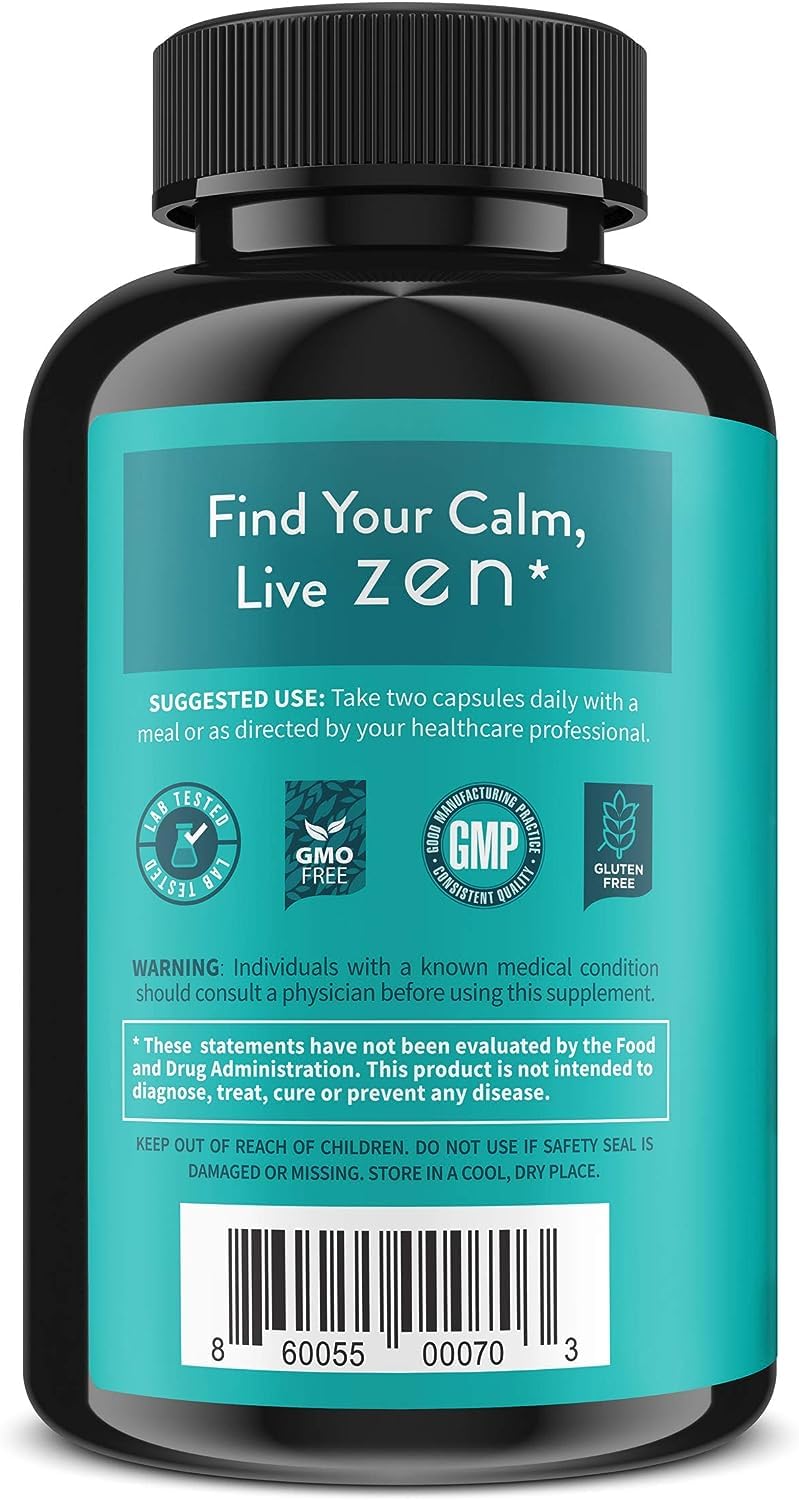 WellPath Zen Stress Relief & Mood Support Supplement - 180 Capsules - image 3