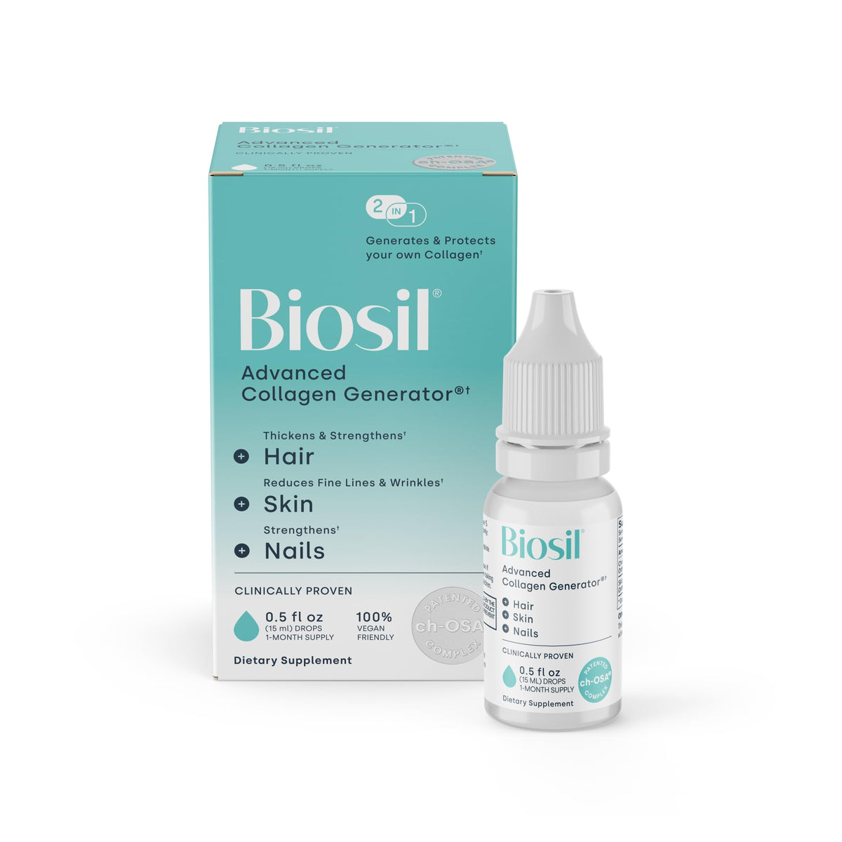 Biosil Collagen Booster Supplement - Drops - Patented ch-OSA