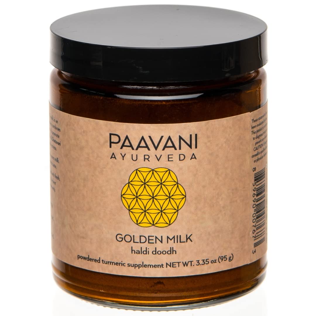 PAAVANI Ayurveda Golden Milk Organic Turmeric Powder - 3.35 oz