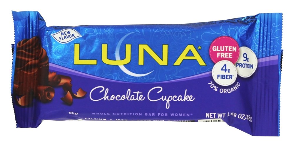 LUNA Bar Chocolate Cupcake Protein Snack Bar - 30 Count