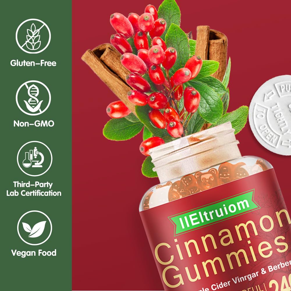 IIEltruiom Ceylon Cinnamon Gummies (2,400mg/Serving)