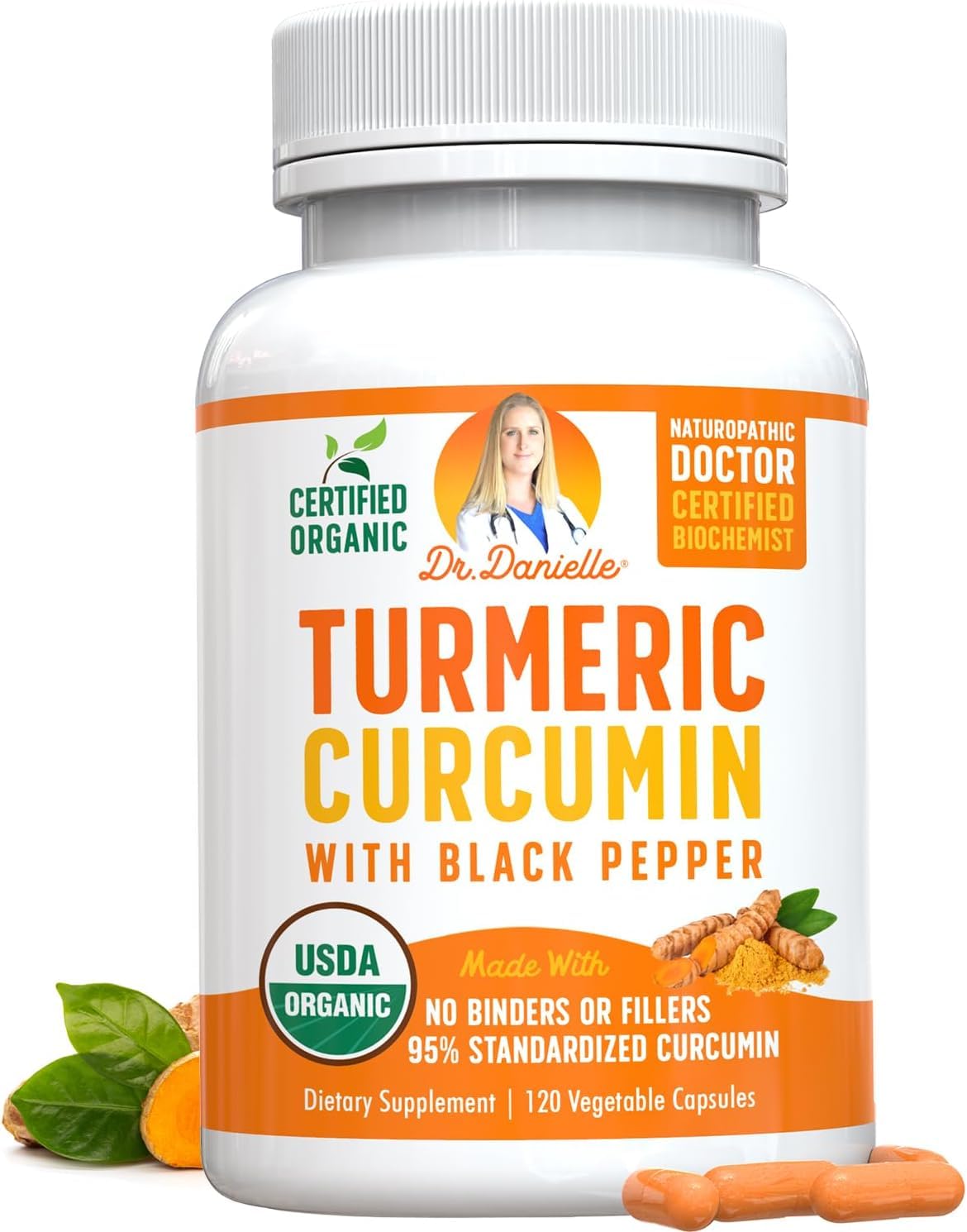 Doctor Danielle Organic Turmeric Curcumin 2000mg - 120 Capsules