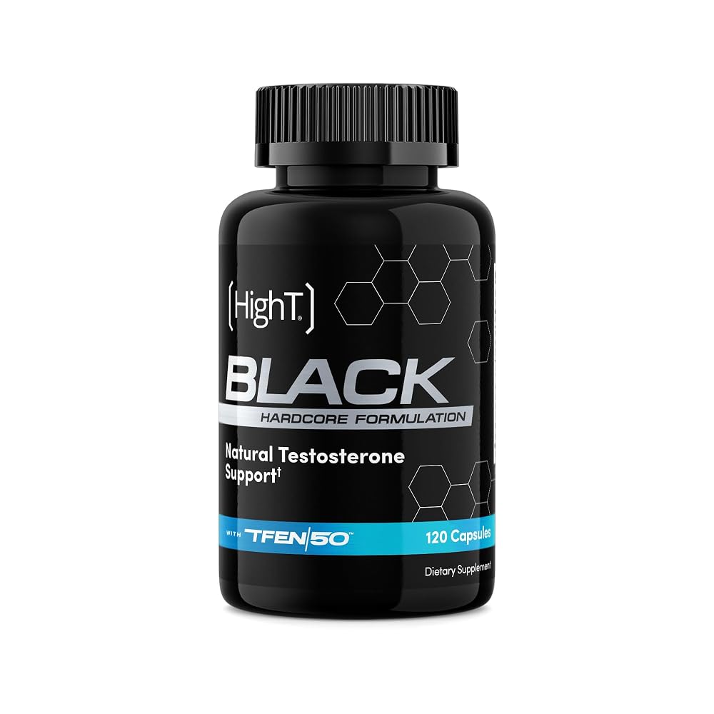 HI-T High T Black Testosterone Booster for Men - 120 Capsules