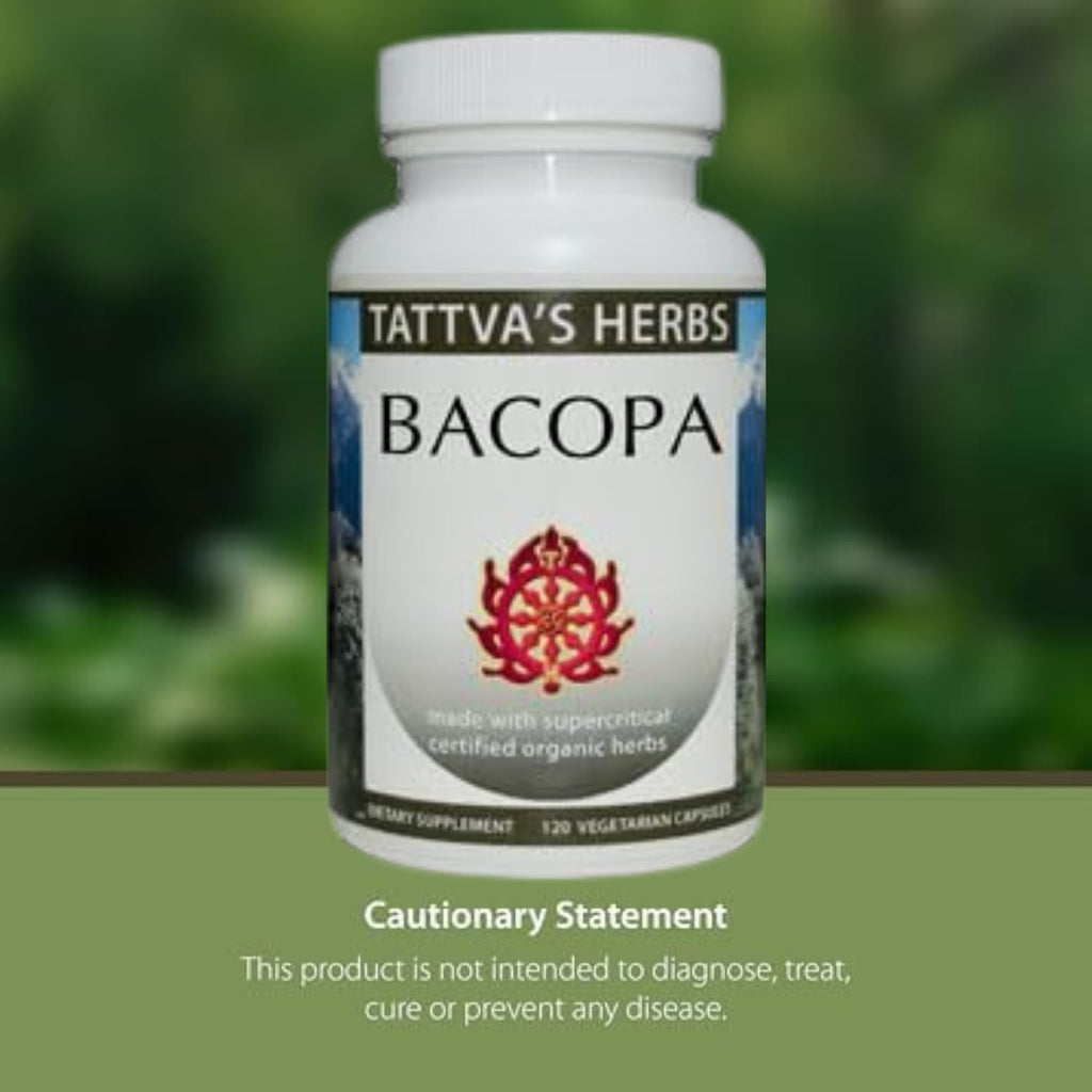Tattva's Herbs Bacopa Monnieri CO2 Extract 500mg - 120 Capsules - image 2