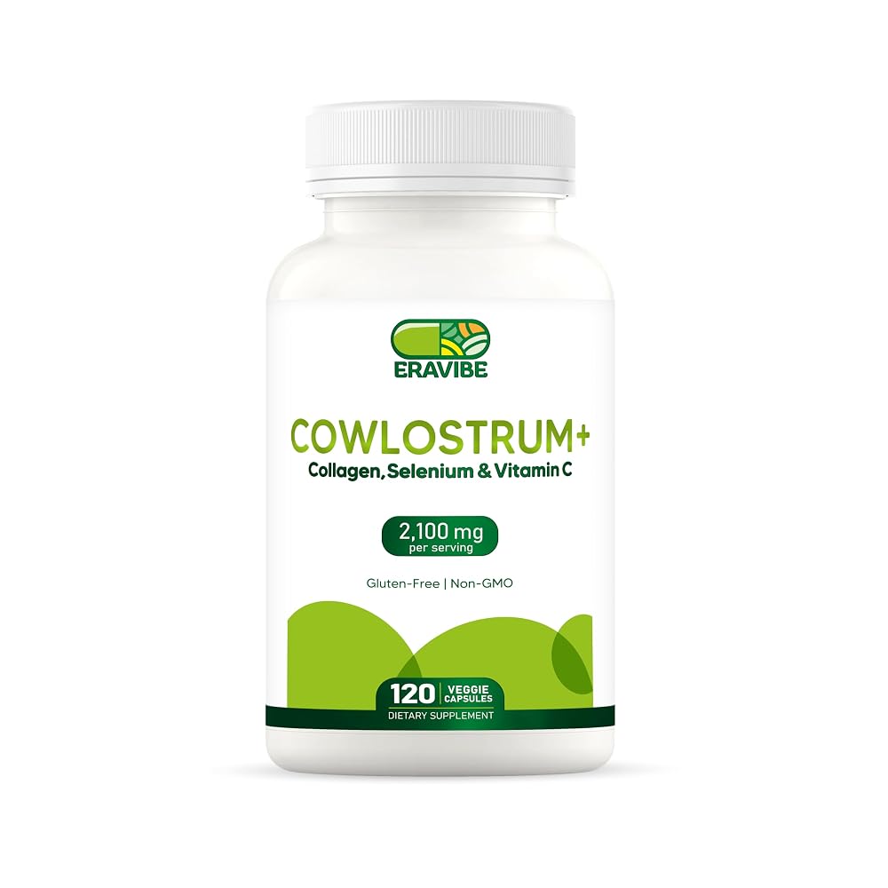 ERAVIBE Colostrum Supplement 4 in 1 with Collagen - 120 Vegan Capsules