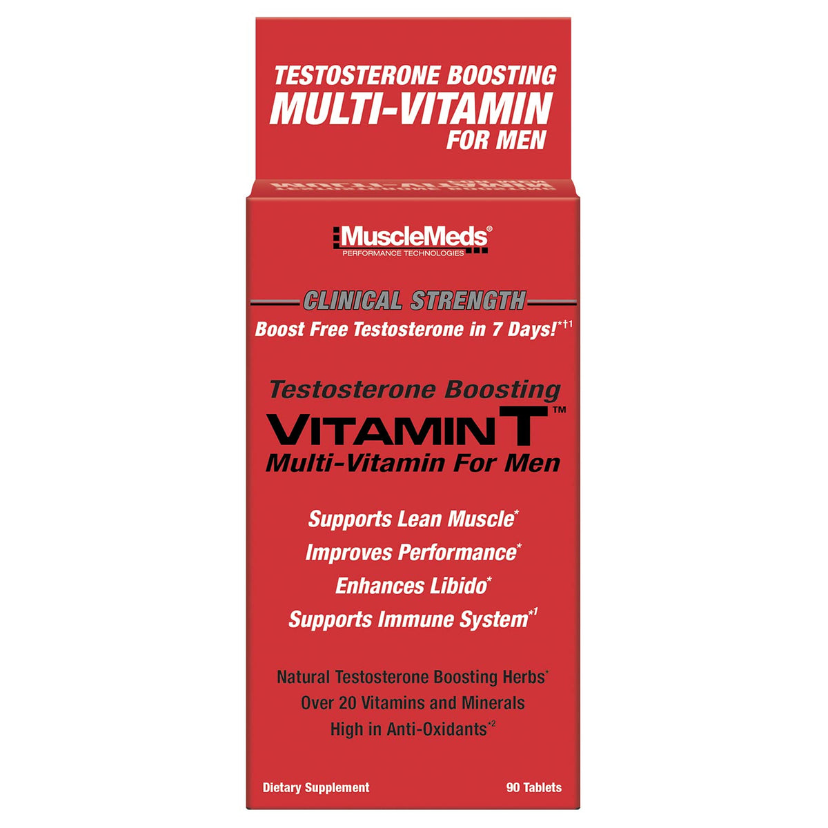 MuscleMeds Vitamin T Daily Complete Multivitamin for Men - 90 Capsules