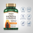 Piping Rock Papaya Digestive Enzymes Chewable - 180 Tablets - image 3