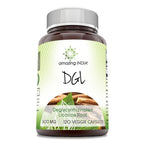 Amazing India DGL 500 mg Licorice Root - 120 Vegetarian Capsules