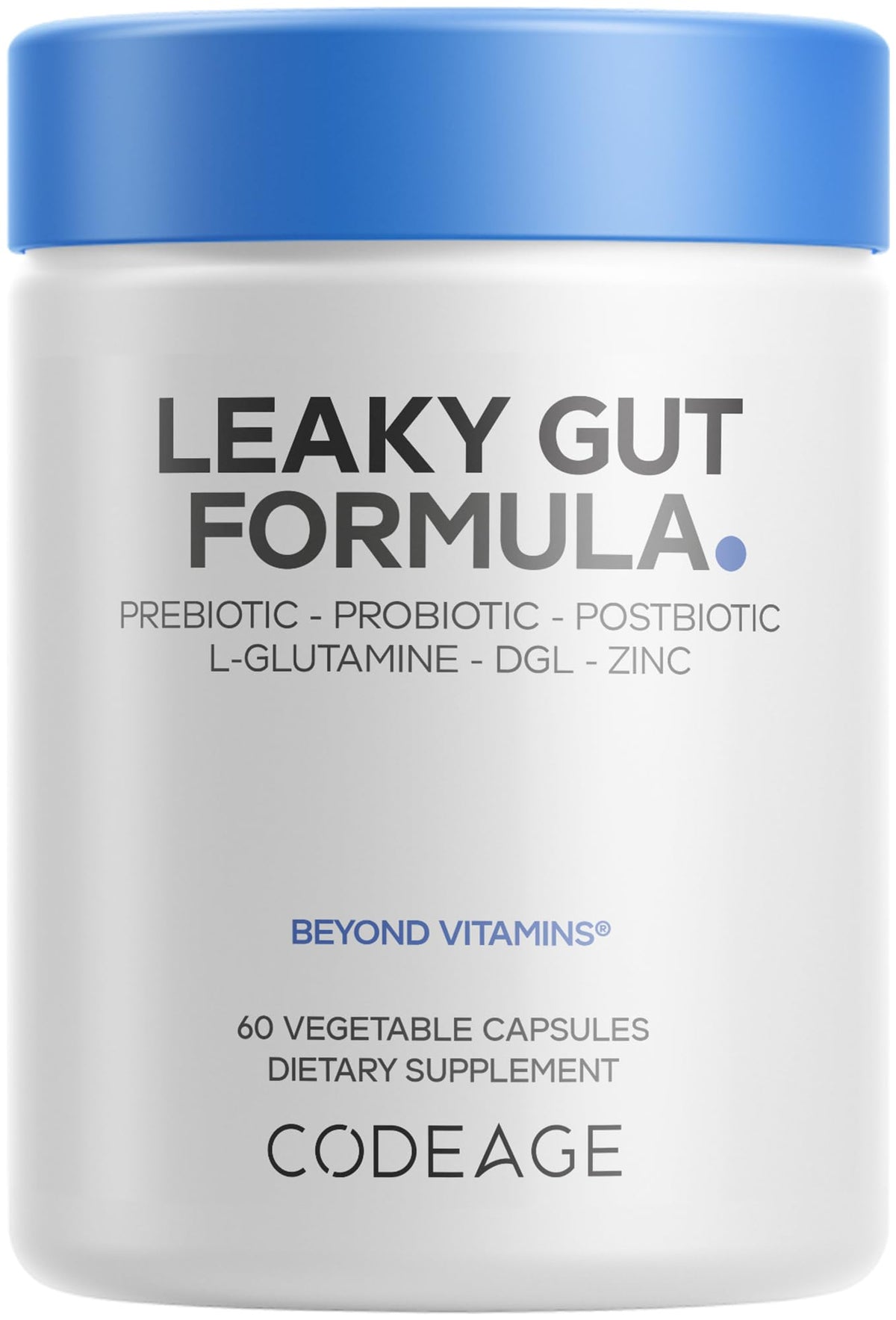 Codeage Leaky Gut L-Glutamine & Berberine - 60 Capsules