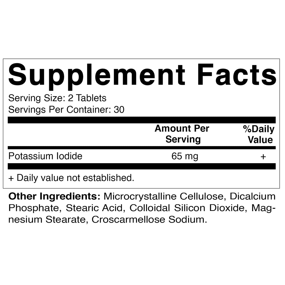 Vitamatic Potassium Iodide 65 mg - 360 Tablets (6 Pack) - image 2